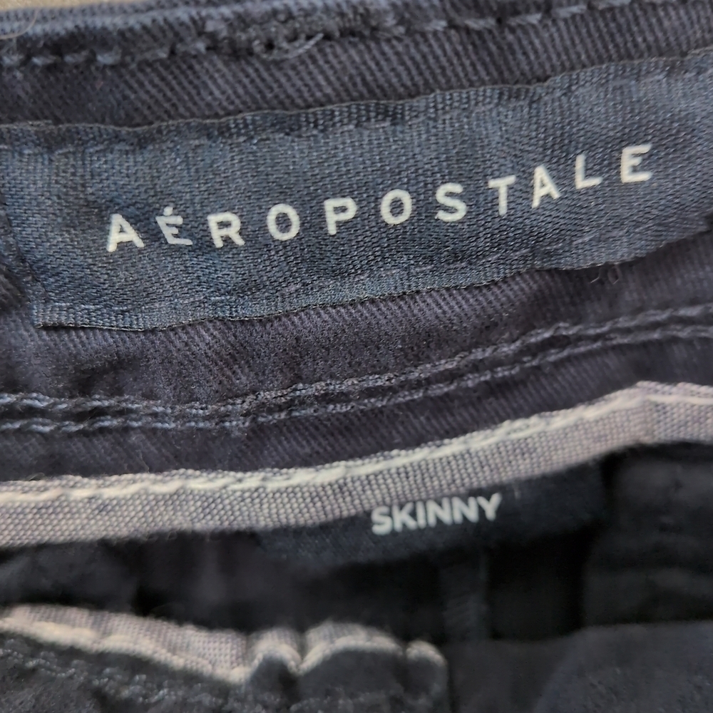 NWT Aeropostale Aero Skinny Stretch Chinos Jeans 28x30 (30x30 actual) Blue - Picture 2 of 7